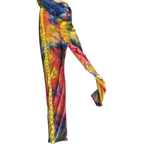 Aria Jumpsuit Women Size Medium Multicolor Hippie Tie-dye Sleeveless Festival - Picture 6 of 15